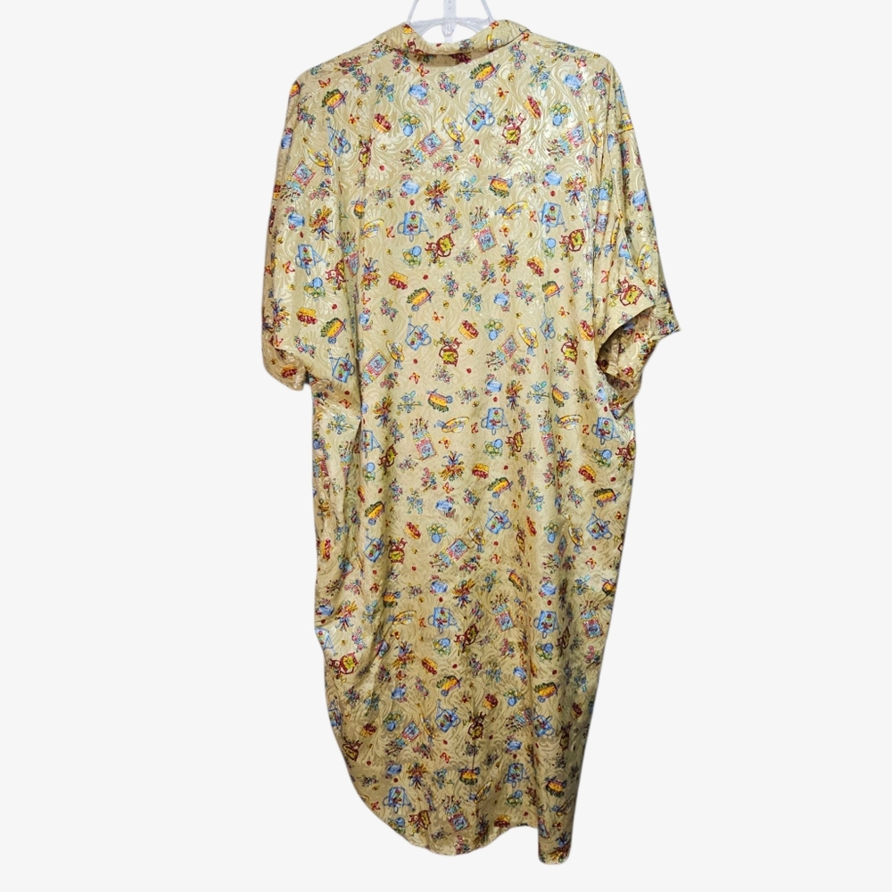 Vintage La Nuit Intimates Women's Floral Garden Print Lounge Gown One Size. - Picture 2 of 9